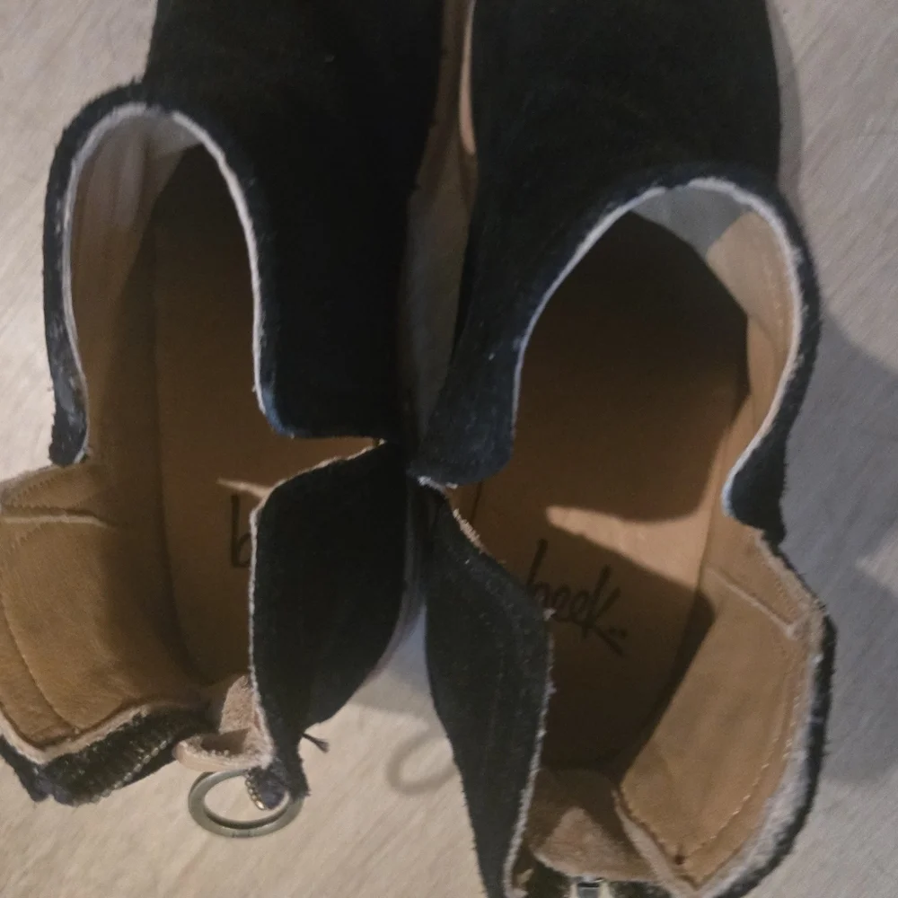 Beek Falcon Black Suede Ankle Boots 7 1/2 NWOT